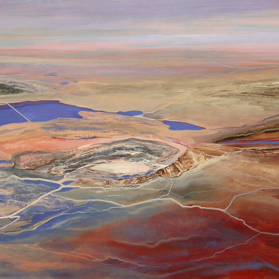 Philip Govedare: Caldera, 2022, Oil on canvas, 44 x 52 inches