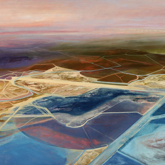 Philip Govedare: Chiloquin, 2022, Oil on canvas, 58.5 x 66 inches (framed dimensions: 59.5 x 67 x 2.25 inches)