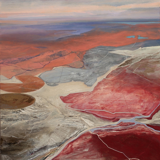 Philip Govedare: Cuprum, 2021, Oil on canvas, 49 x 42 x 2 inches (framed dimensions: 50 x 43 x 2 inches)