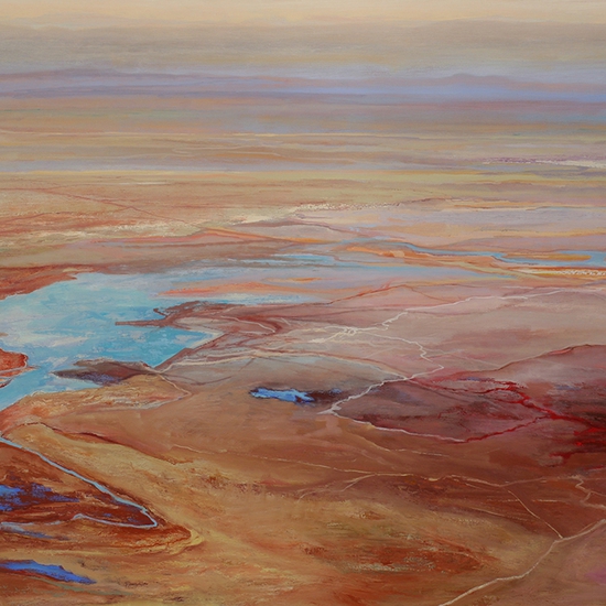 Philip Govedare: Excavation #3, 2010, Oil on canvas, 44 x 78 inches (framed dimensions: 45 x 79 x 2.25 inches)