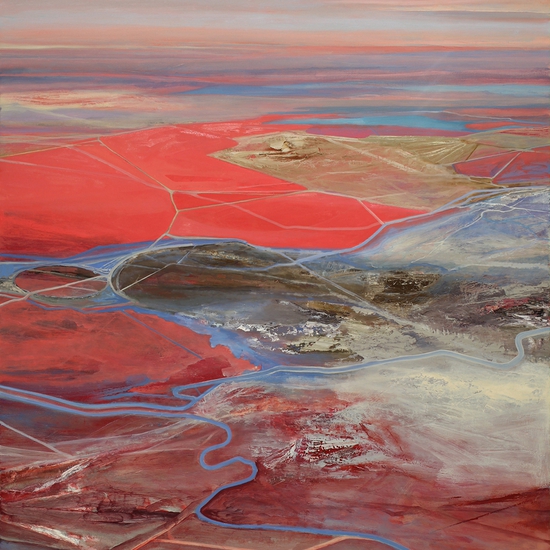 Philip Govedare: Excavation #14, 2022, Oil on canvas, 63 x 55.5 inches (framed dimensions: 64 x 56 x 2.25 inches)
