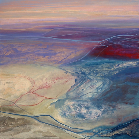 Philip Govedare: Maelstrom, 2020, Oil on canvas, 54 x 47 x 2 inches (framed dimensions: 55.25 x 48.25 x 2 inches)