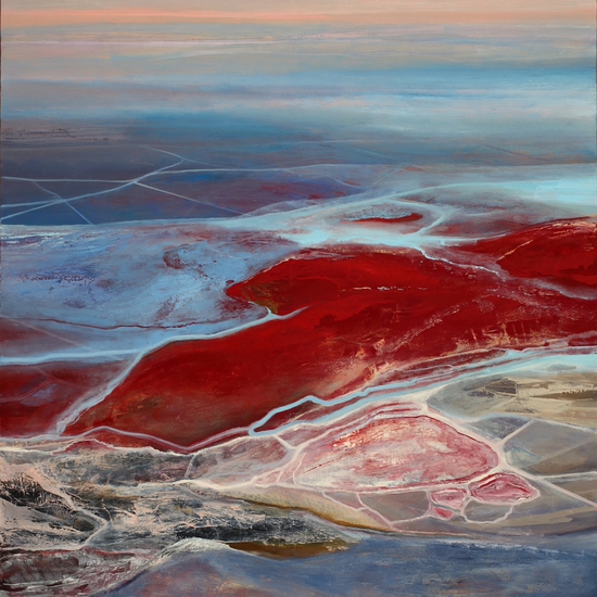 Philip Govedare: Magma, 2022, Oil on canvas, 45 x 39.5 inches