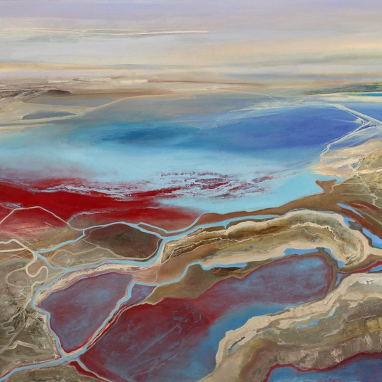 Philip Govedare: Odyssey, 2023, Oil on canvas, 48.5 x 55 inches (framed dimensions: 49.5 x 56 x 2.25 inches)