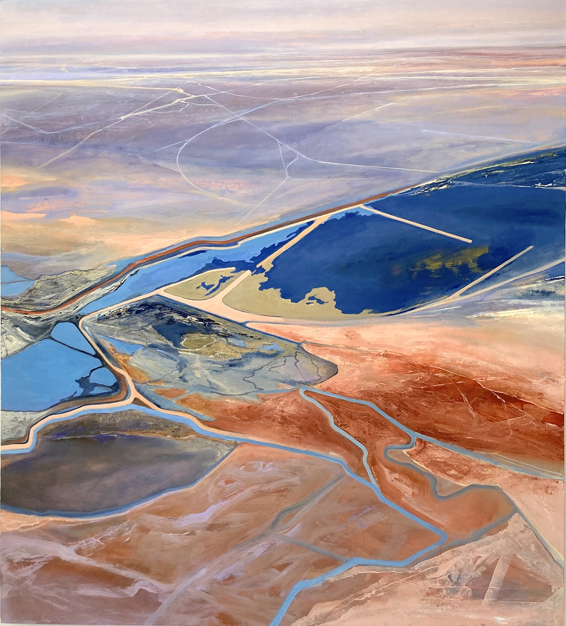Philip Govedare, Qui a Su, 2026, Oil on canvas, 78 x 65 x 2 inches