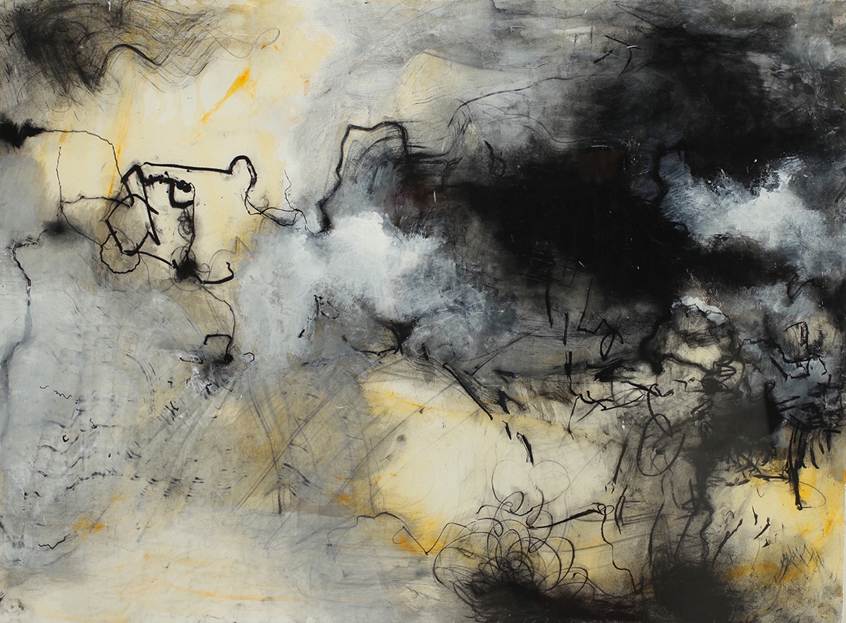 Topos #13, 2000, Ink, acrylic, and charcoal on paper, 20 x 26 inches