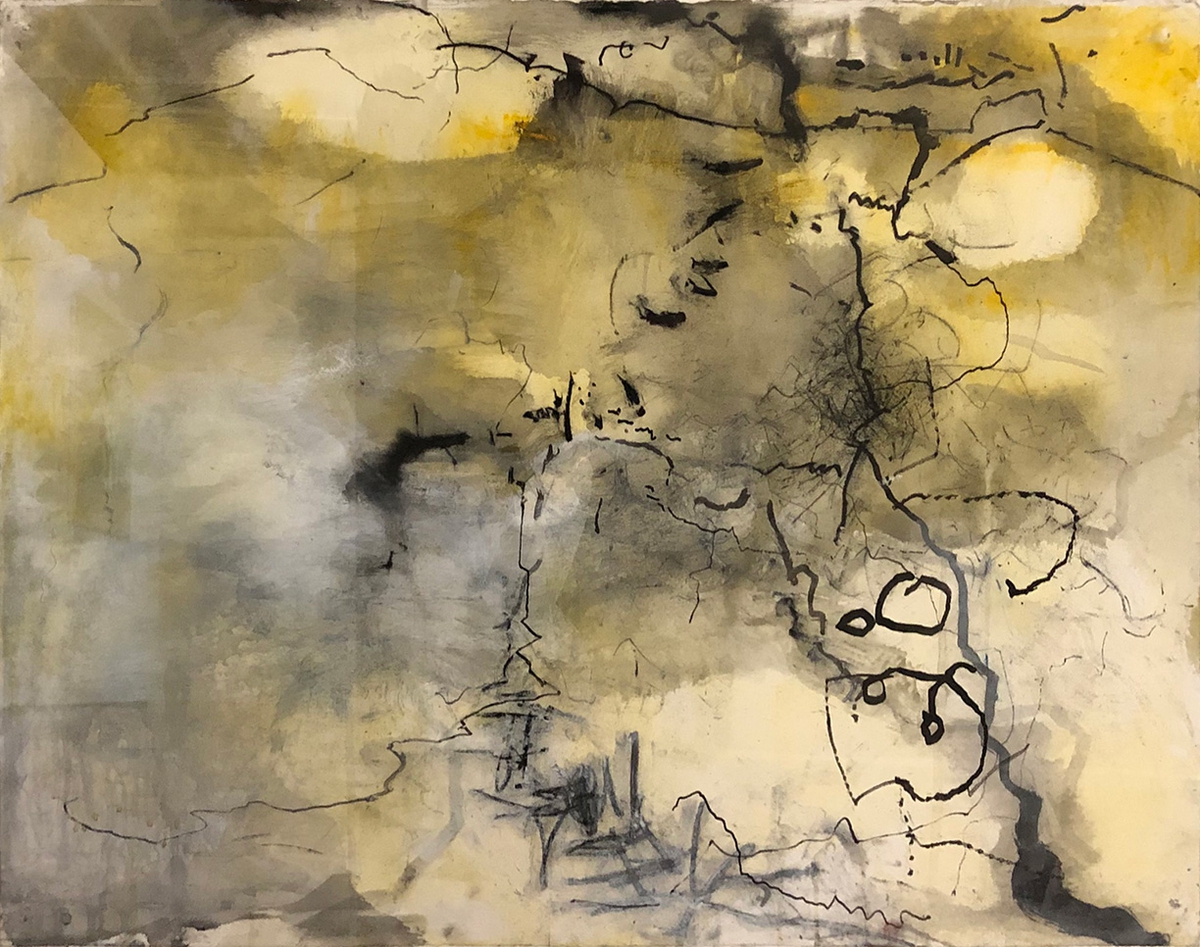 Topos #8, 2000, Ink, acrylic, and charcoal on paper, 20 x 26 inches