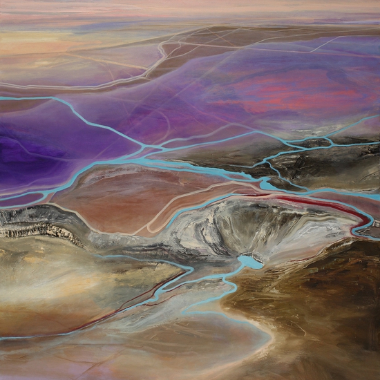 Philip Govedare: Vortex, 2022, Oil on canvas, 66 x 58 inches (framed dimensions: 67.25 x 59 x 2.25 inches)