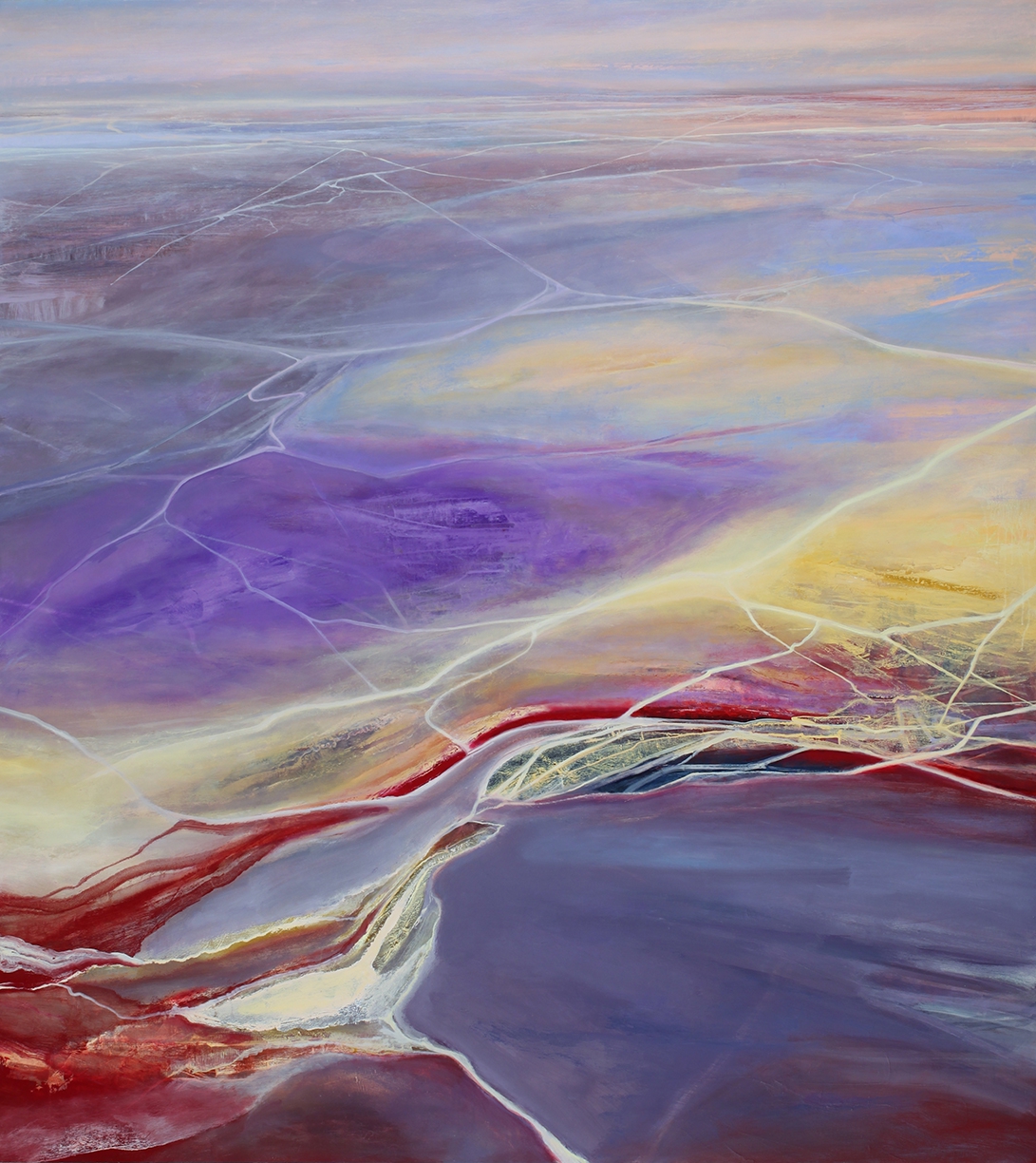 Philip Govedare, Zephyr, 2025, Oil on canvas, 78 x 70 x 2 inches, Framed dimensions 79 x 71 x 2 inches