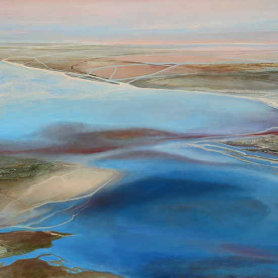 Philip Govedare, Fen, 2025, Oil on canvas, 43 x 54 inches, Framed size 44 x 55 x 2.25 inches