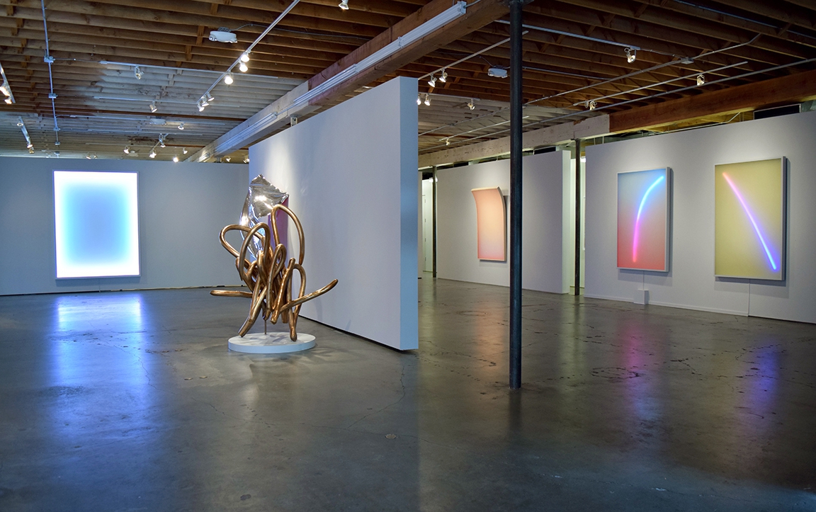 Installation view of Peter Gronquist's 2019 exhibition Searcher