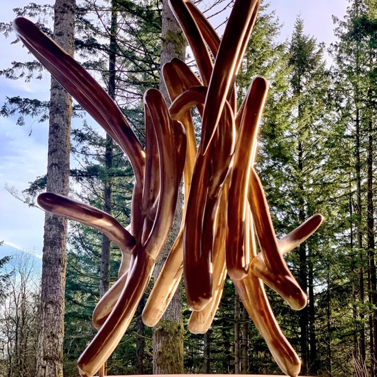 Peter Gronquist: Gesture 1, 2018, Bronze, edition of 3, 68 x 58 x 48 inches