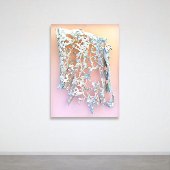 Peter Gronquist: Alchemist V, 2024, Satin, resin, acrylic, quartz paint on plexiglass and wood, 48 x 36 inches