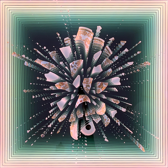 Peter Gronquist: "Versace Infinity Mirror Commission," 2021, Mixed Media, 60 x 60 inches