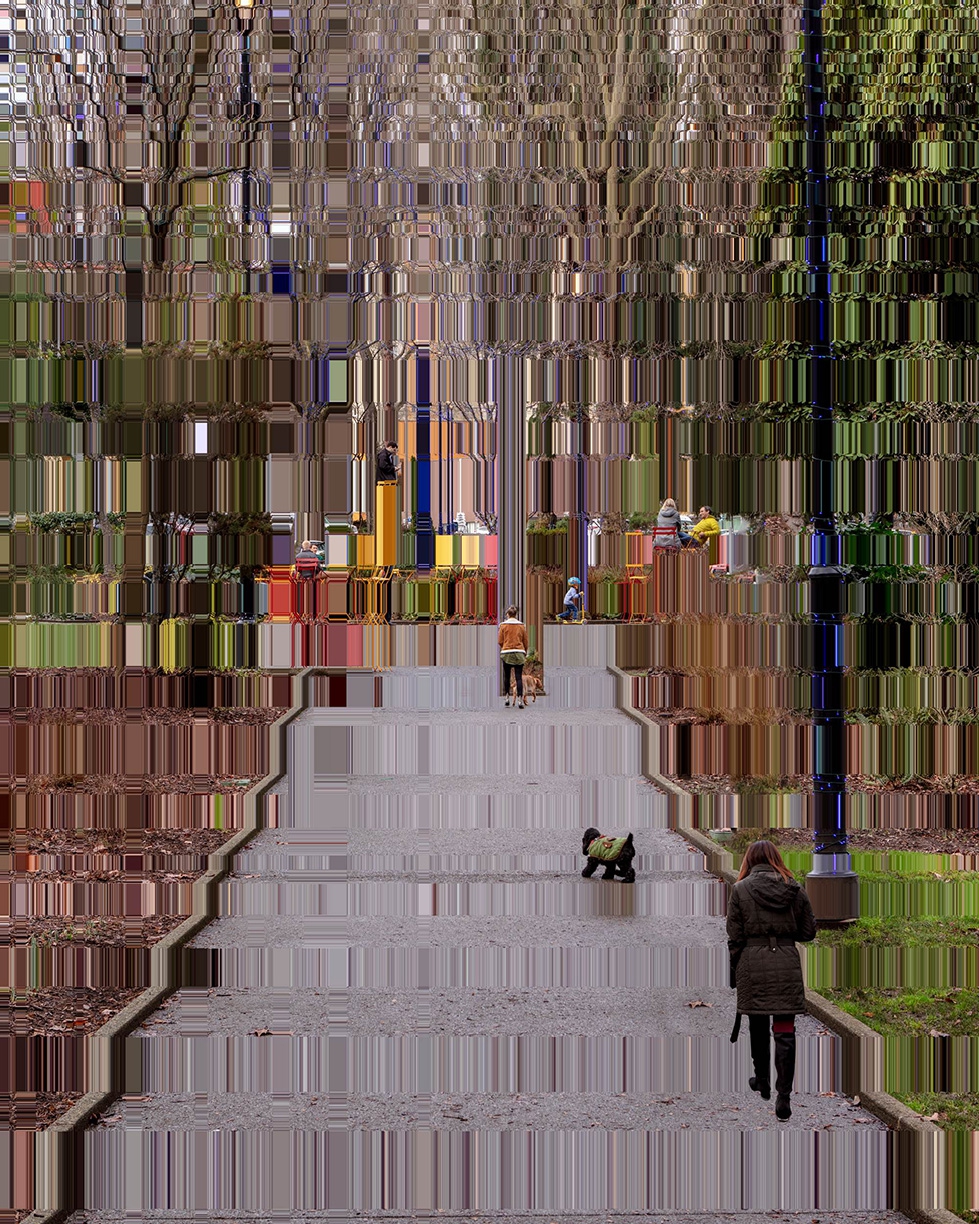 Asaf Gam Hacohen: Denny Park, Seattle, 2019, Archival pigment print, 42.5 x 34 and 58.75 x 47 inches, Edition of 5