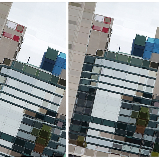 Asaf Gam Hacohen: Downtown TLV #1 and #2, 2015, Archival pigment print, edition of 5 + 2AP, 35 x 65 inches