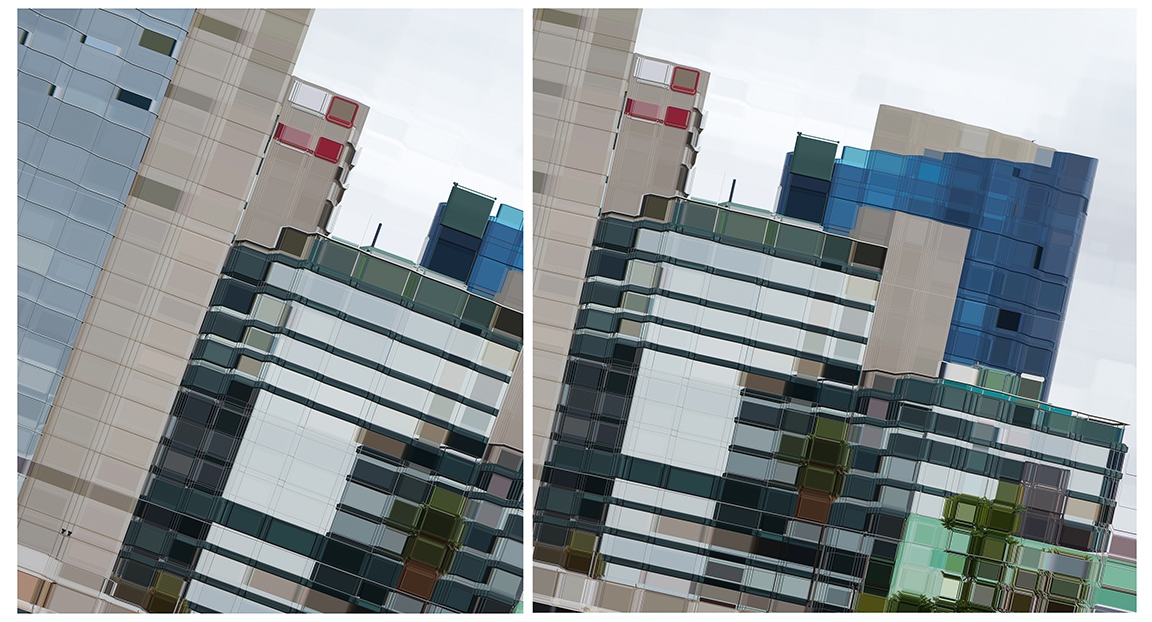 Asaf Gam Hacohen: Downtown TLV #1 and #2, 2015, Archival pigment print, edition of 5 + 2AP, 35 x 65 inches