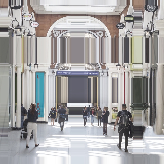 Detail of 'High Street Kensington Station'