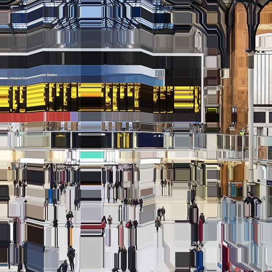 Detail of 'Liverpool Street Station 18:32'