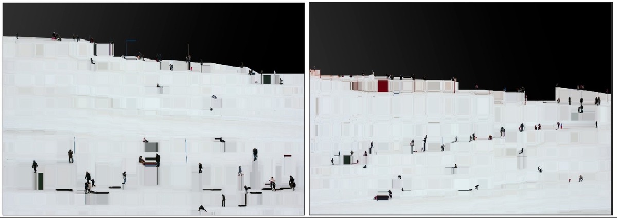 Asaf Gam Hacohen: Mt. Hermon #1 and #2 (diptych), 2020, Archival pigment print, edition of 5 + 2AP, 41 x 116 and 58 x 163.5 inches