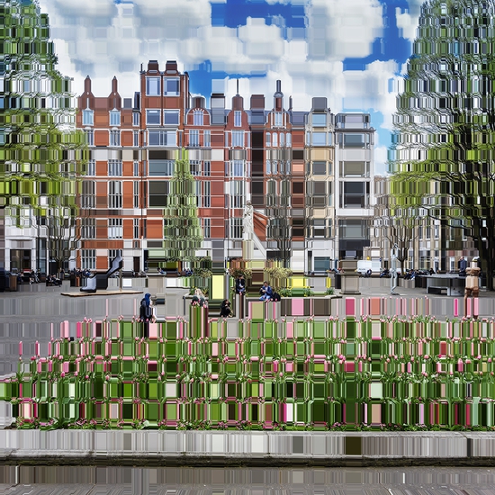 Asaf Gam Hacohen: Soho's Golden Square, 2018, Archival pigment print, edition of 5 + 2AP, 43 x 43, 50 x 50 and 58 x 58 inches