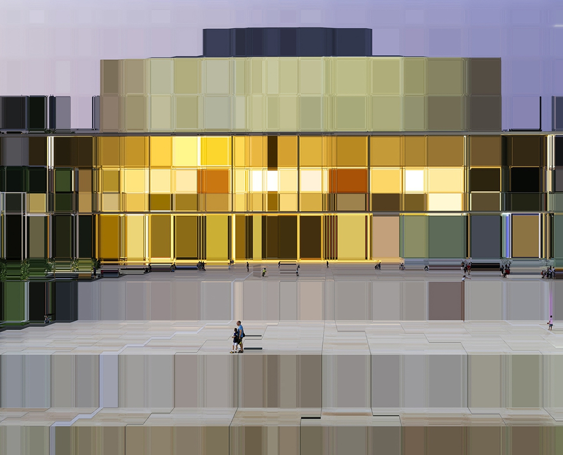 Asaf Gam Hacohen: The Culture Square (Habima) Tlv, 2017, Archival pigment print, edition of 5 +2 AP, 32 x 39 and 43.5 x 53 inches