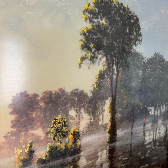 Detail of 'Flooded River: Golden Light at Dawn, October, 2001'