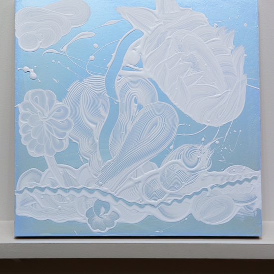 Installation of "Blue Mica Painting (Garden No. 2)"