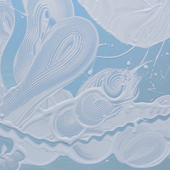 Details of "Blue Mica Painting (Garden No. 2)"