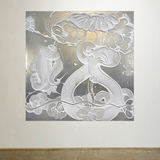 (10003) Dark Mica Painting (Pearl Crescent) -- Catherine Howe
