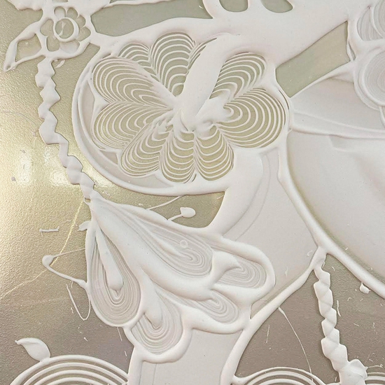 Detail of "Mica Painting (Kalliope)"