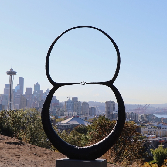 Michael Schultheis: Venn Fidelities, 2017, Bronze, 96 x 60 x 10 inches, Edition of 3