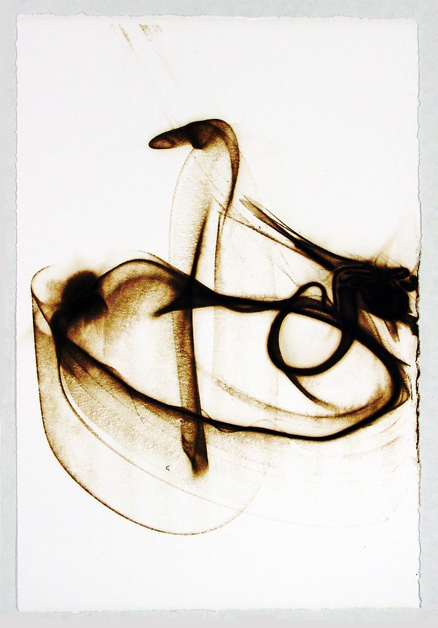 Etsuko Ichikawa: Trace 2457, 2007, Glass pyrograph on paper, 22.5 x 15 inches