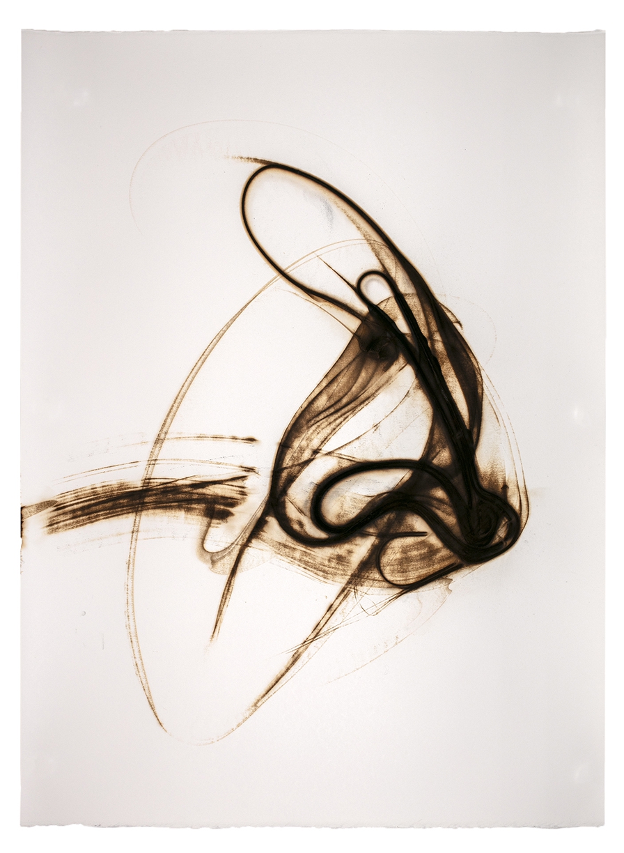 Etsuko Ichikawa, Trace 2625, 2025, Glass pyrograph on paper, 52 x 38 inches