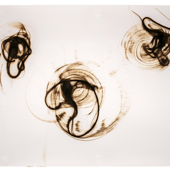 Etsuko Ichikawa, Trace 2825, 2025, Glass pyrograph on paper, 52 x 38 inches
