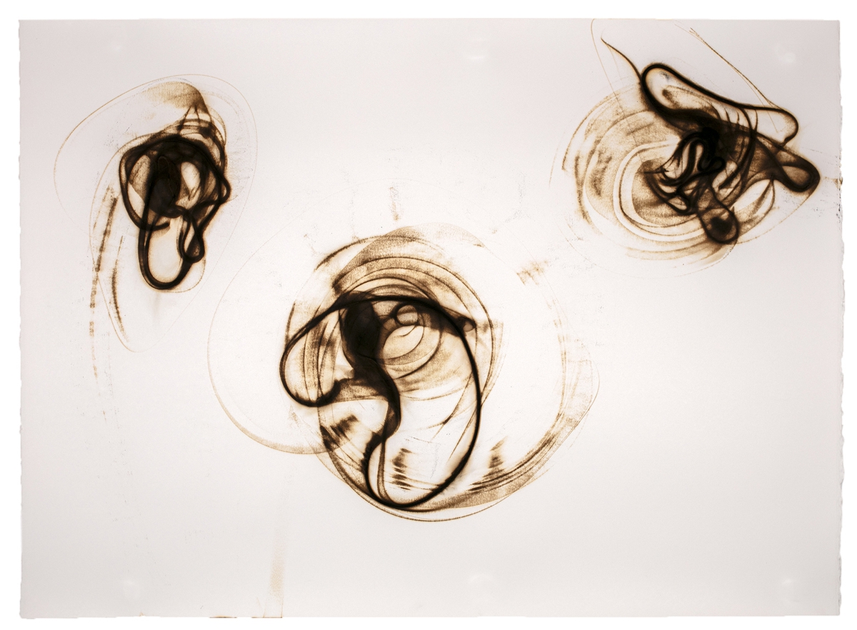 Etsuko Ichikawa, Trace 2825, 2025, Glass pyrograph on paper, 52 x 38 inches