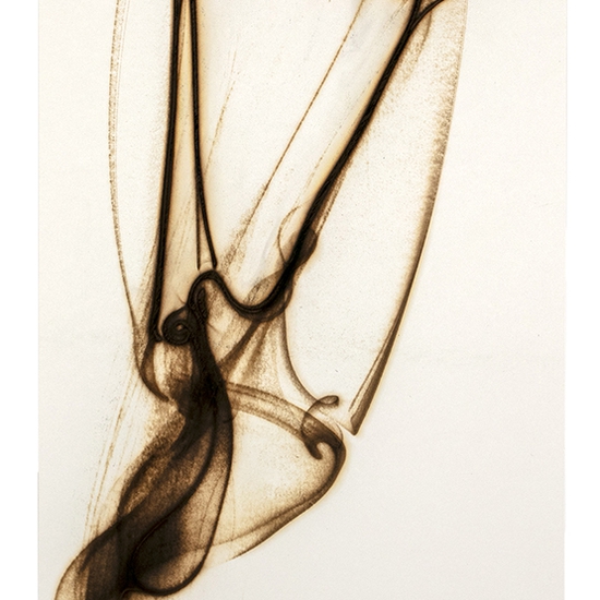 Etsuko Ichikawa, Trace 3325, 2025, Glass pyrograph on paper, 30 x 12.5 inches