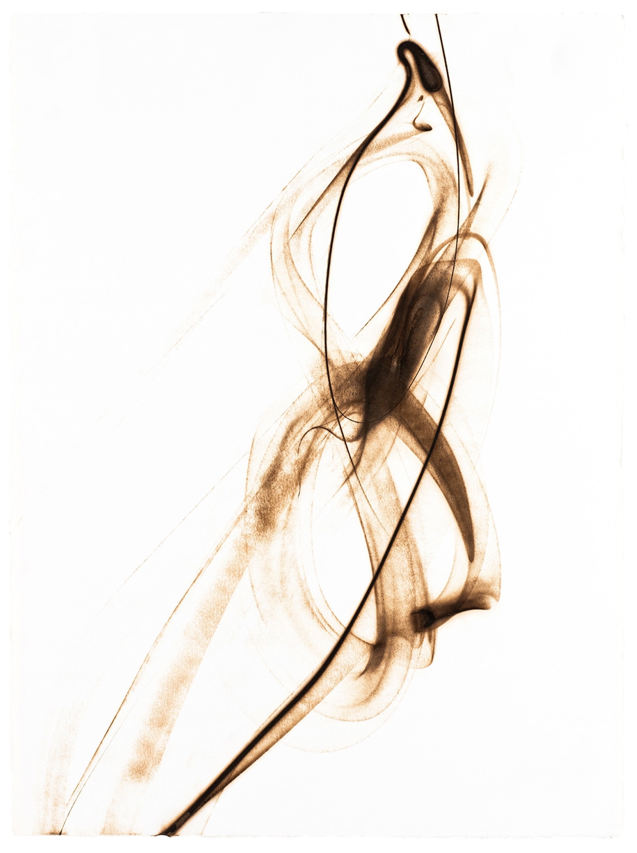 Etsuko Ichikawa: Trace 358, 2008, Glass pyrograph on paper, 30 x 22.5 inches