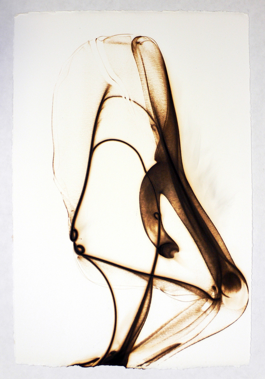 Etsuko Ichikawa: Trace 637, 2007, Glass pyrograph on paper, 22.5 x 15 inches