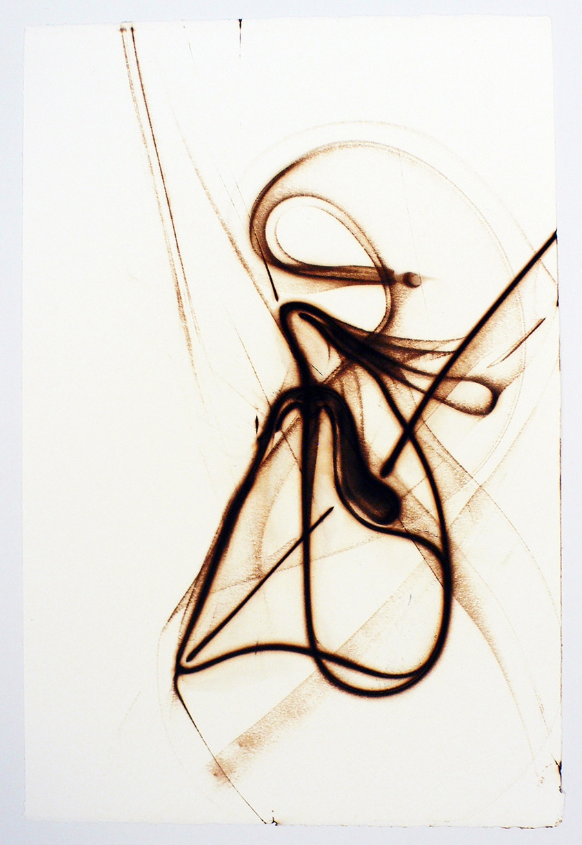 Etsuko Ichikawa: Trace 769, 2009, Glass pyrograph on paper, 22.5 x 15 inches