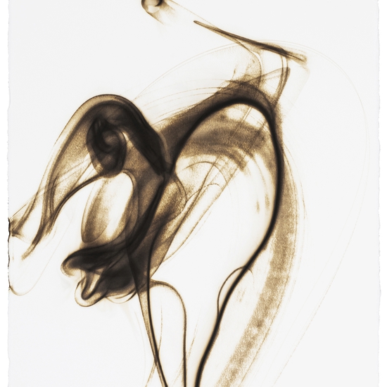 Etsuko Ichikawa: Trace 8414, 2014, Glass pyrograph on paper, 30 x 22.5 inches