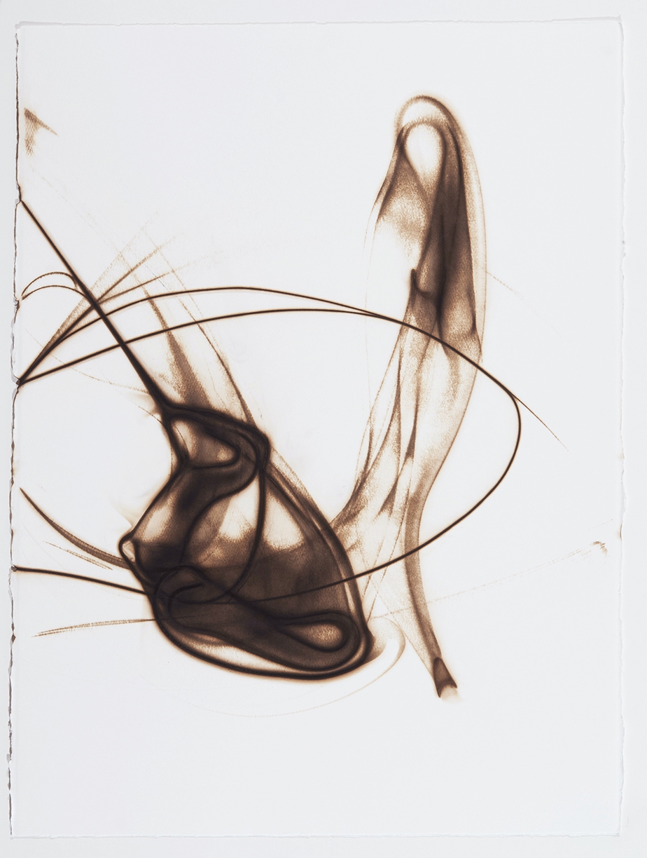 Etsuko Ichikawa: Trace 9211, 2011, Glass pyrograph on paper, 30 x 22.5 inches