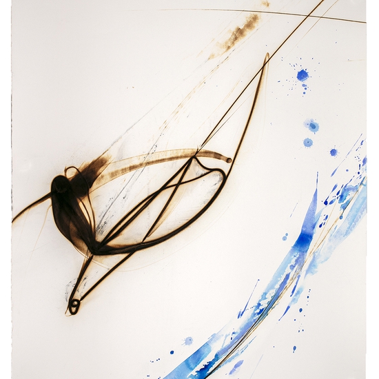 Etsuko Ichikawa, Vitrified 4025, 2025, Glass Pyrograph and
Watercolor on paper, 52 x 38 inches