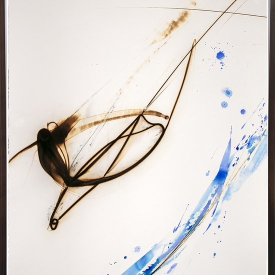 Etsuko Ichikawa, Vitrified 4025, 2025, Glass Pyrograph and
Watercolor on paper, 52 x 38 inches, Framed size 55 x 41 x 1.5 inches