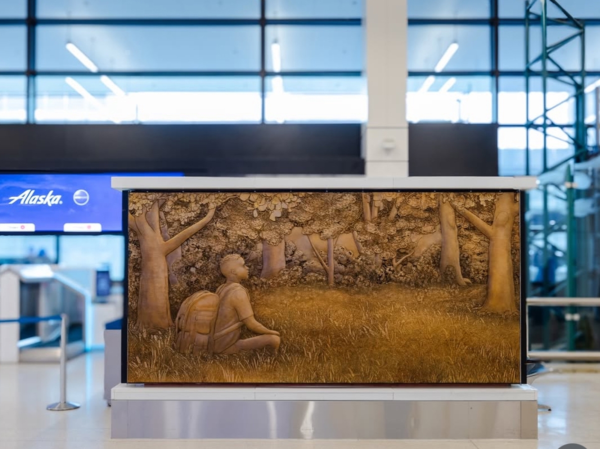 Public installation at the Seattle-Tacoma International Airport, image courtesy of artist