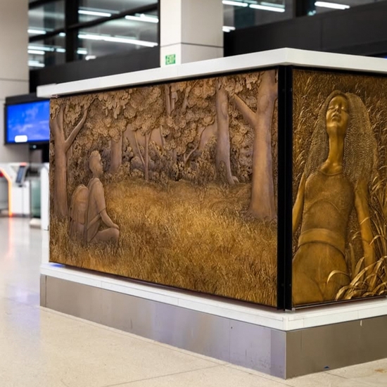Public installation at the Seattle-Tacoma International Airport, image courtesy of artist