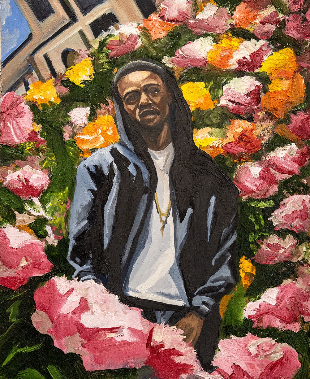 Barry Johnson: Bloom 1, 2024, Oil on Paper, 9.5 x 7 inches (paper size 11 x 8.5 inches)