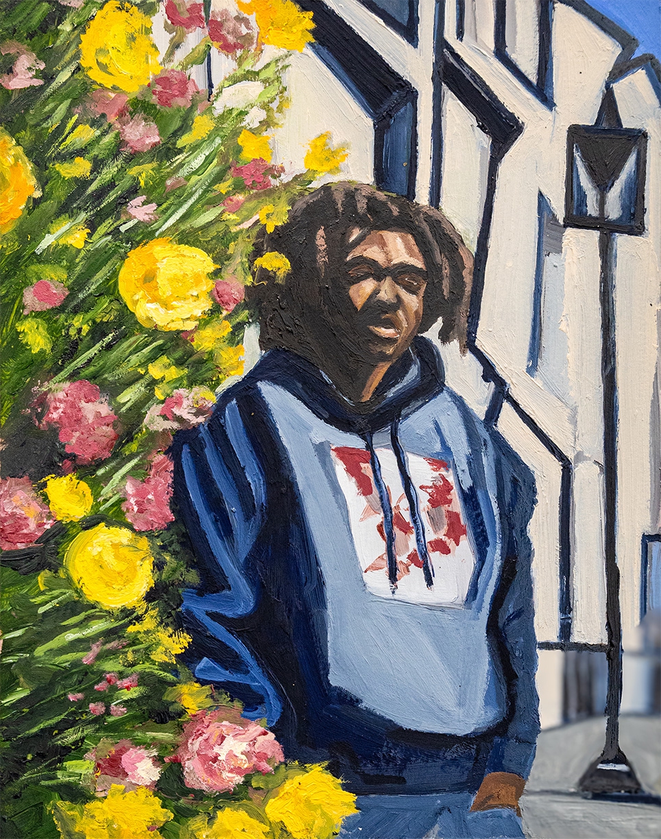Barry Johnson: Bloom 3, 2024, Oil on Paper, 9.5 x 7 inches (paper size 11 x 8.5 inches)