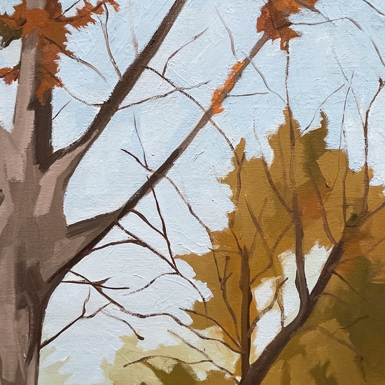 Detail of 'fall thoughts on cloud-filled hills'