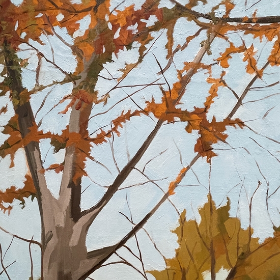 Detail of 'fall thoughts on cloud-filled hills'
